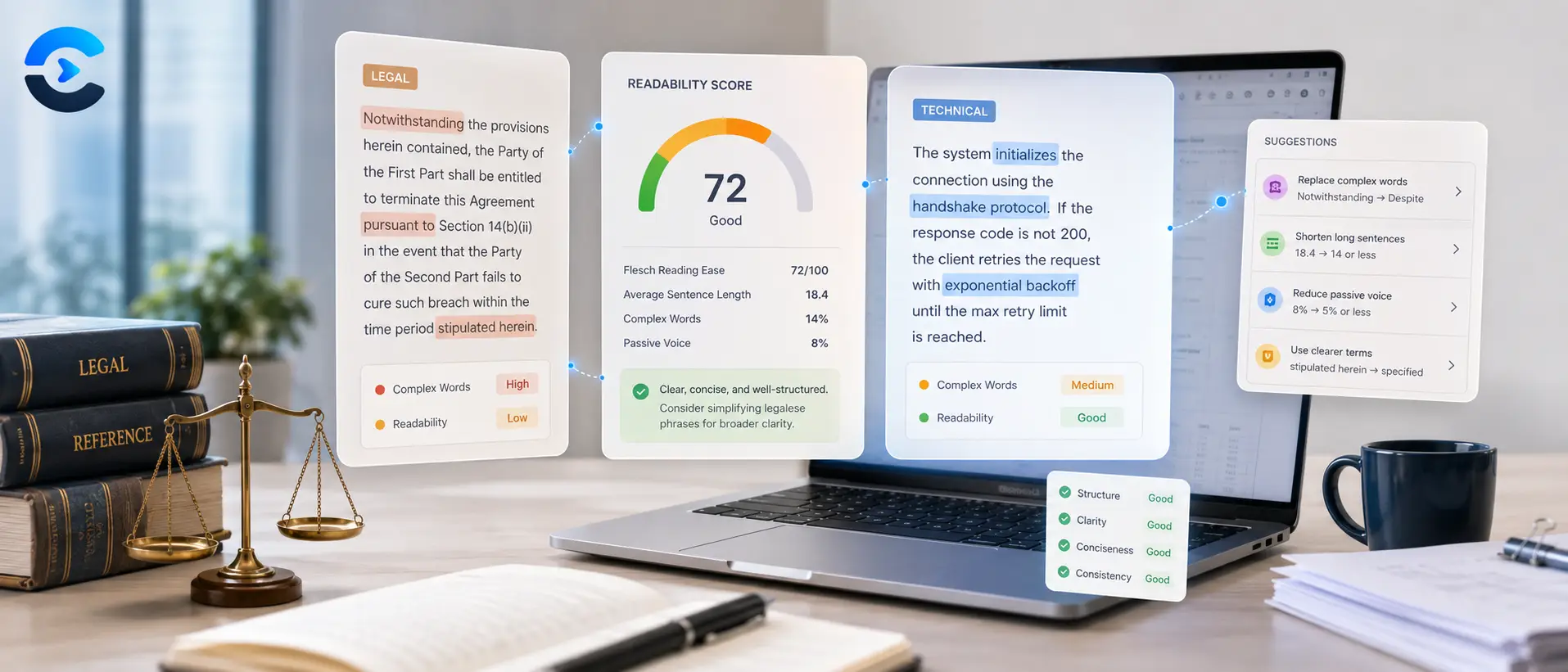 Readability Score for Technical Writing: When Low Is Fine