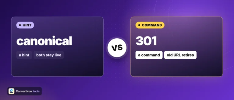 Canonical Tag vs 301 Redirect: 3 Fast Ways to Choose