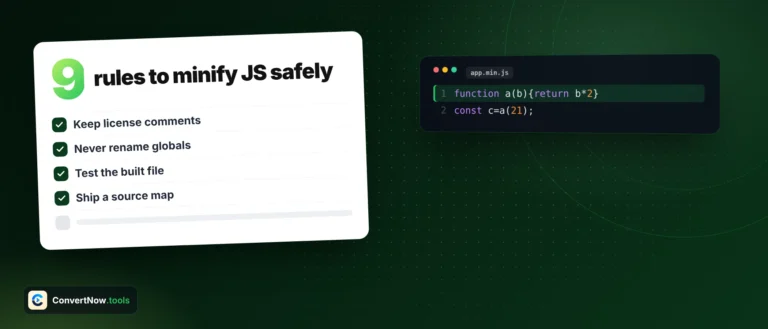 Minify JavaScript: 9 Simple Rules for Best, Safe Output